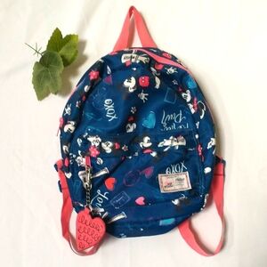 Disney Mickey Mouse Minnie Mouse Backpack - Navy and Coral